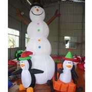 inflatable outdoor christmas decorations snowman penguins